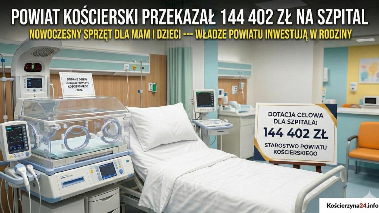 Powiat Kościerski funduje nowoczesny sprzęt dla mam i noworodków