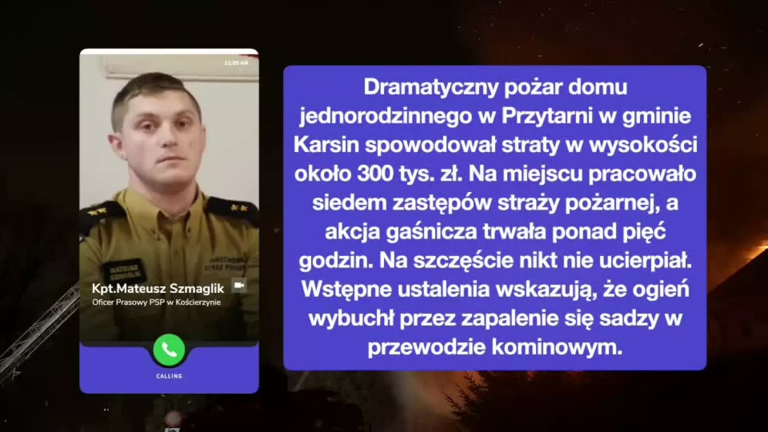 Pożar domu w Przytarni – straty sięgają 300 tys. zł!