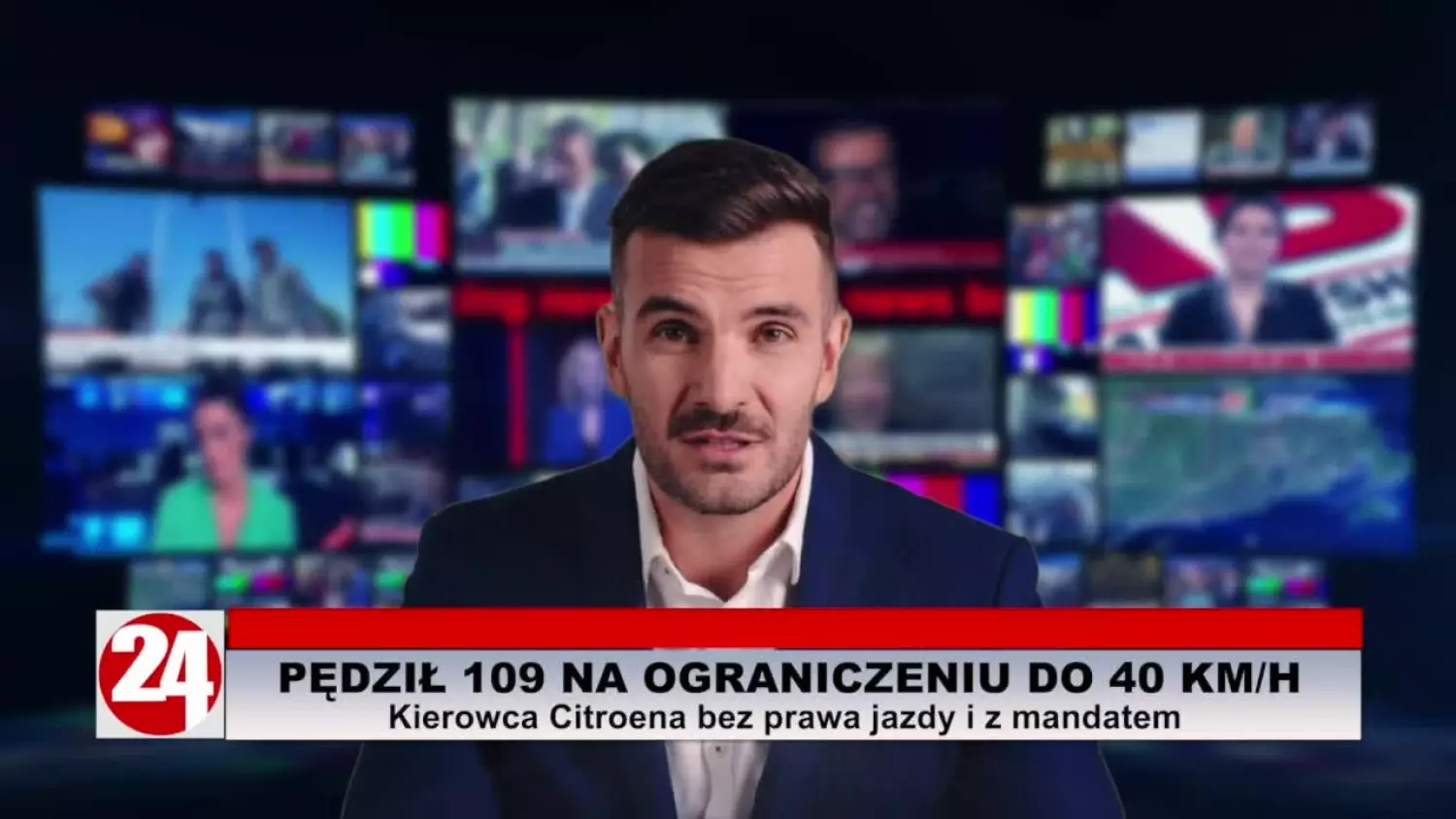 Kierowca Citroena bez prawa jazdy i z mandatem
