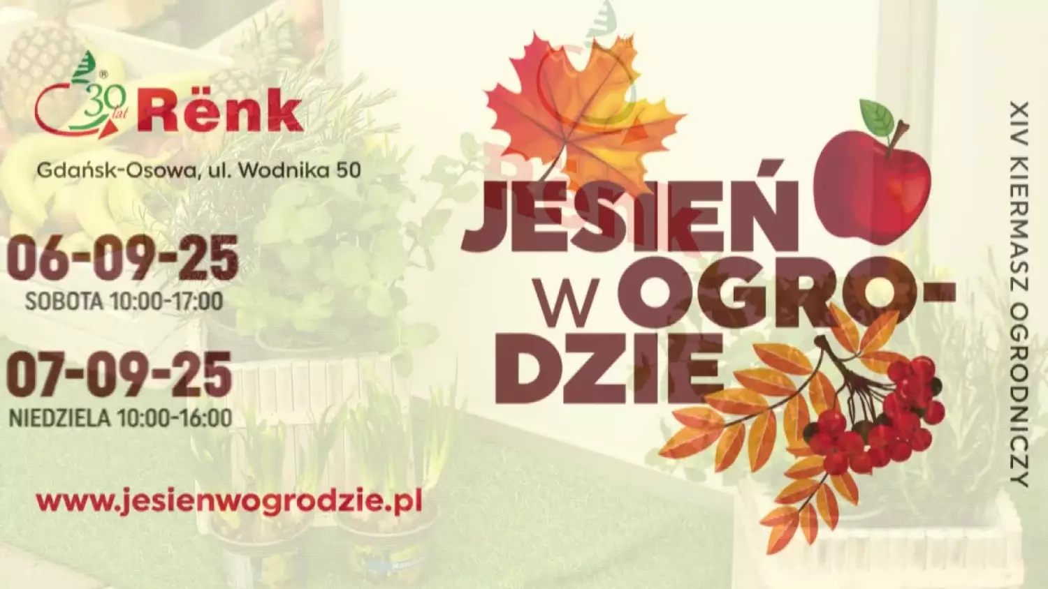 Jesień w Ogrodzie – ogólnopolski kiermasz w Gdańsku-Osowej, 6–7 września 2025