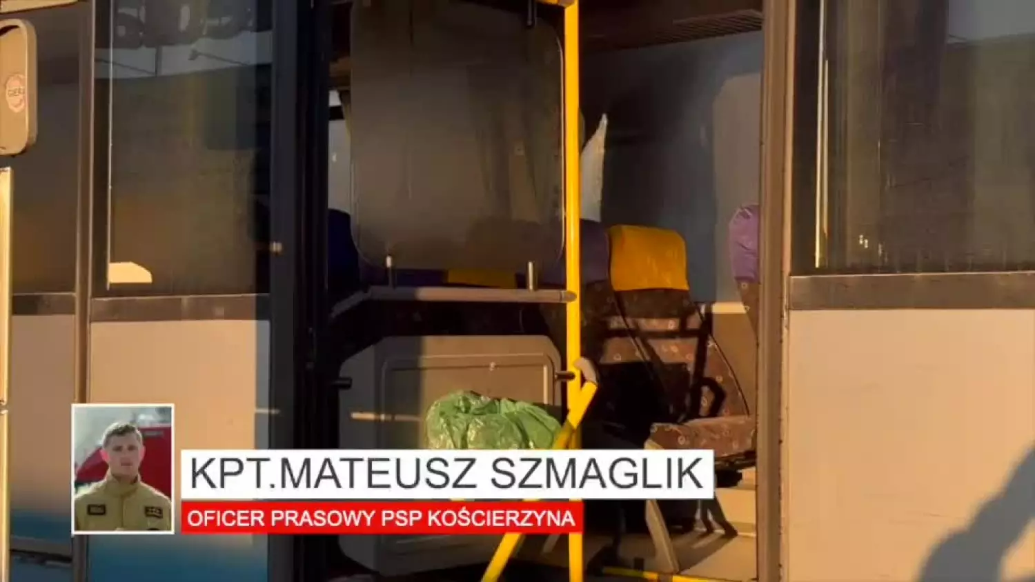 Pożar autobusu w Kościerzynie – pasażerowie zdążyli uciec!
