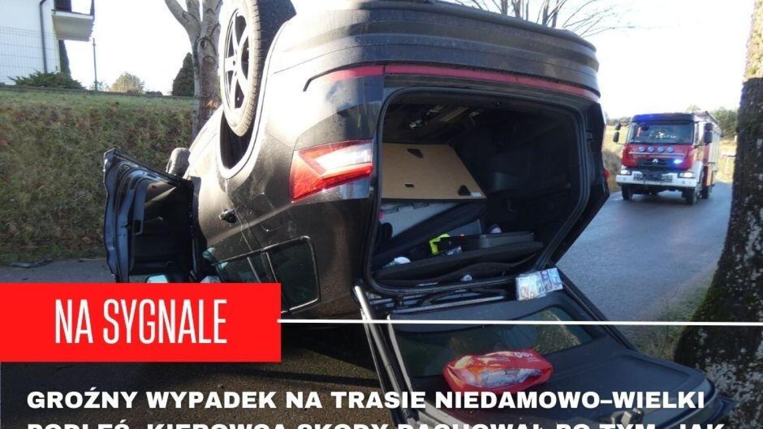 Groźny wypadek na trasie Niedamowo–Wielki Podleś. Policja szuka świadków