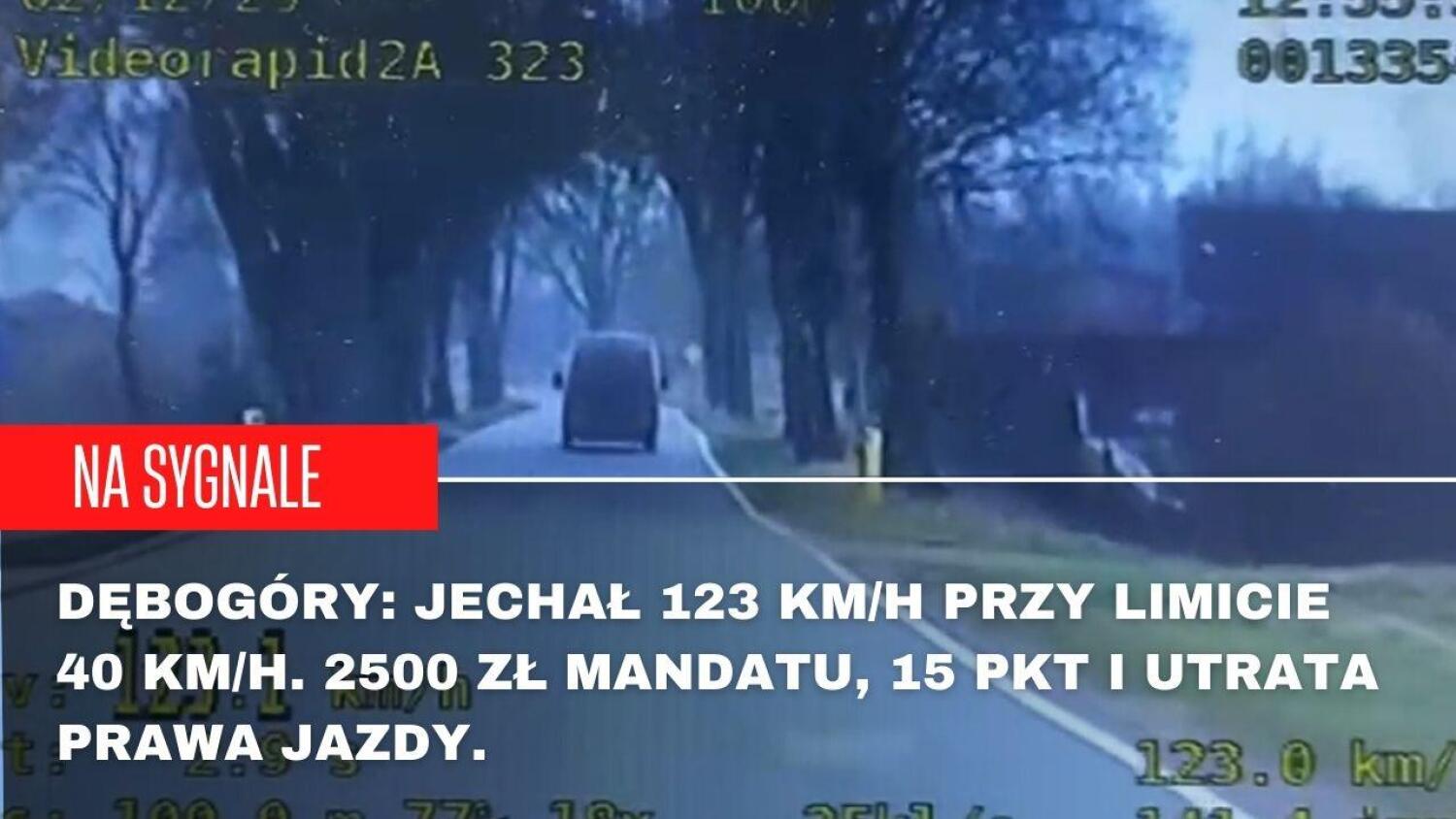 Kierowca przekroczył prędkość o 83 km/h w terenie zabudowanym