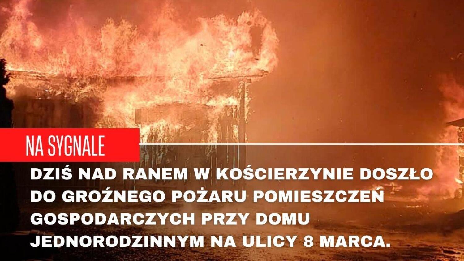 Policjanci uratowali 94-letnią kobietę z pożaru w Kościerzynie