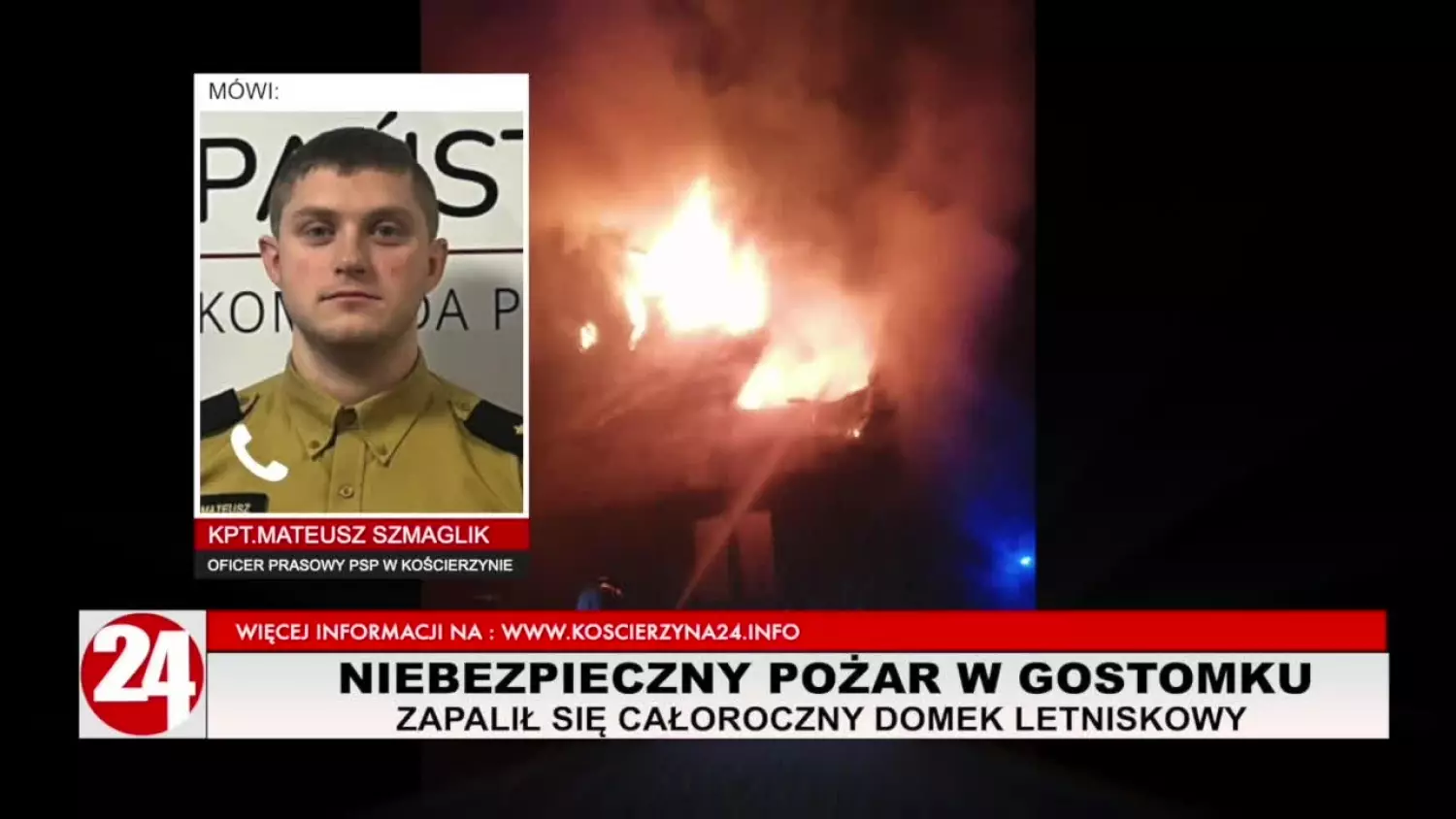 Niebezpieczny pożar w Gostomku