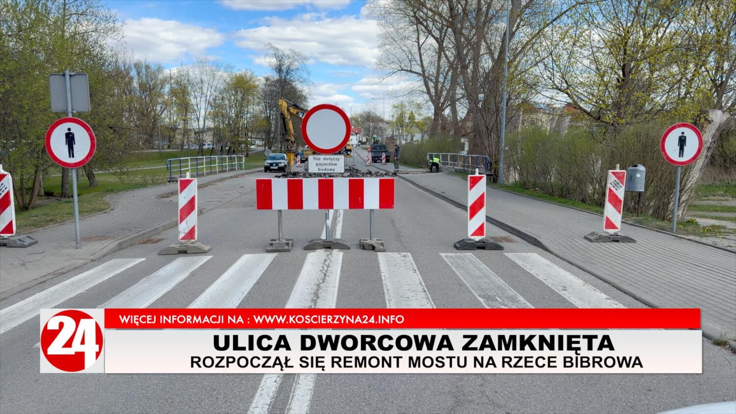 Zamknięta ulica Dworcowa