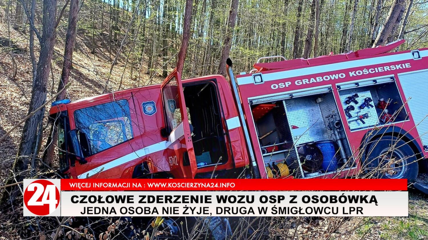 Tragedia pod Kościerzyną. Zginął kierowca osobówki